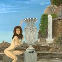 Water nymph. Oil on linen, 50 x 70 cm.