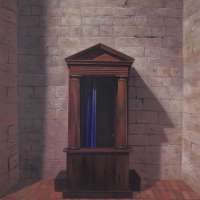 Nothing to confess. Oil on panel. 23 x 34 cm. 2014