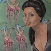 The woman Sophia Loren wished she was. Oil on panel, 50 x 60 cm. 2012